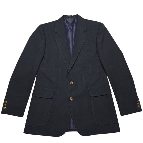Vintage Haggar Blazer Mens 40R Medium Black Single Breasted Jacket Pockets - Picture 1 of 16